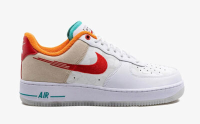 Nike Air Force 1 Low  PRM just Do It White Red Teal - Sneakers Outlet Co