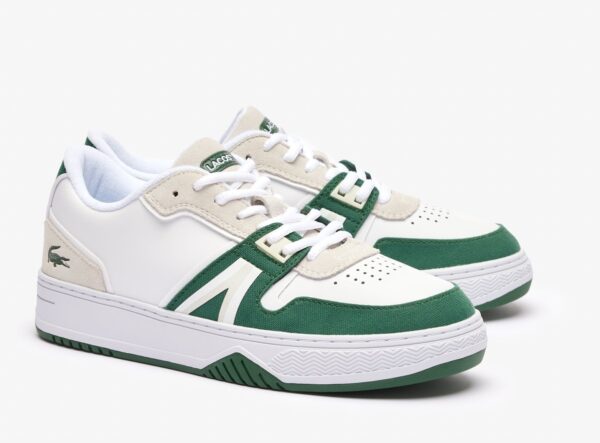Men's L001 Contrasted Leather Trainers Lacoste