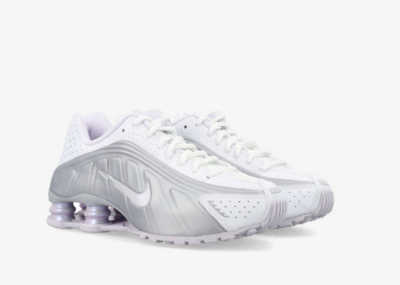 Nike Shox R4 WhiteMetallic Platinum sneakers adidas shoes basketball shoes running shoes nike airmax yeezy jordan puma new balance